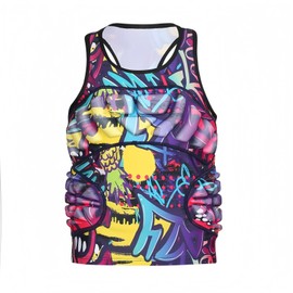 Topeter Youth Baseball Chest Protector Shirt, Football Rib Protective Undershirts, Heart Sternum Guard Padded Vest Red YXL