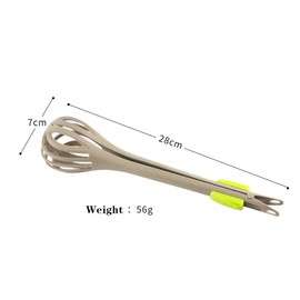 Multi-purpose Egg Whisks, Multi-function Nylon Egg Beaters, Kitchen Tongs, Food Tongs, Handheld Whisk for Blending, Whisking, Beating, Stirring and DIY (Black)