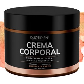 Crema Corporal Humectante- 450 gr-Manteca de KariteVitamina EVitamina B5- Hidratación Extrema- No grasosa- Suavidad y Brillo en la Piel de Tu Cuerpo  