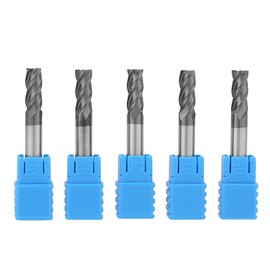 5 pieces carbide 4 flute end mill CNC cutter 6 mm diameter x 50 mm length