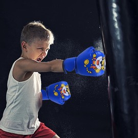 Youth Boxing Gloves,PU Leather Cartoon Pattern Junior Mitt for Training - Training Punching Gloves for Punch Bag Speed Ball Pads Punching Workout for Age 3-12 Years Youth, Boys