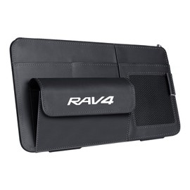 Fumezu Car Sun Visor Pocket, RAV4, Love Four Car Storage Bag, Multi-functional Pocket, Car Leather, Storage Holder, Easy Installation, Storage Holder, Sunglasses, Cards, Cables, Parking Tickets, Pens