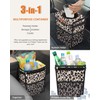 Pritent Car Trash Can with Lid, Cute Leakproof Car Trash