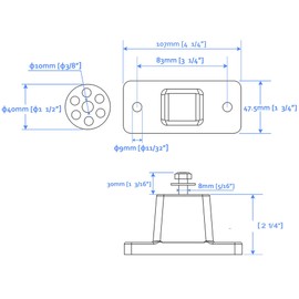 Anti-Vibration Shock Absorbing Rubber Mounting Bracket for Ductless Mini Split Air Conditioner Condensers