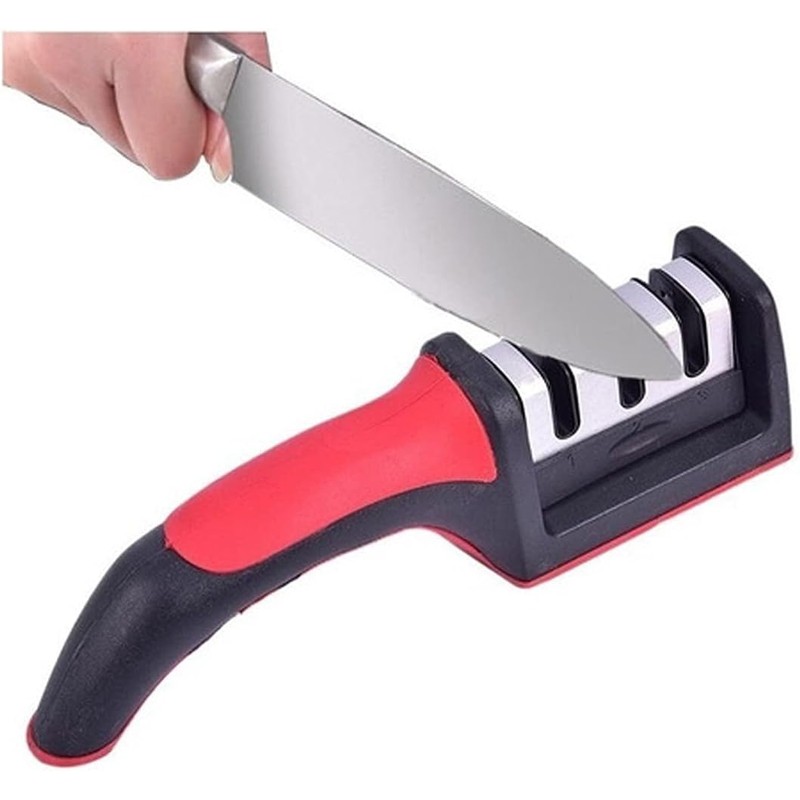 Afilador de Cuchillos profesional Saca filo con 3 etapas de