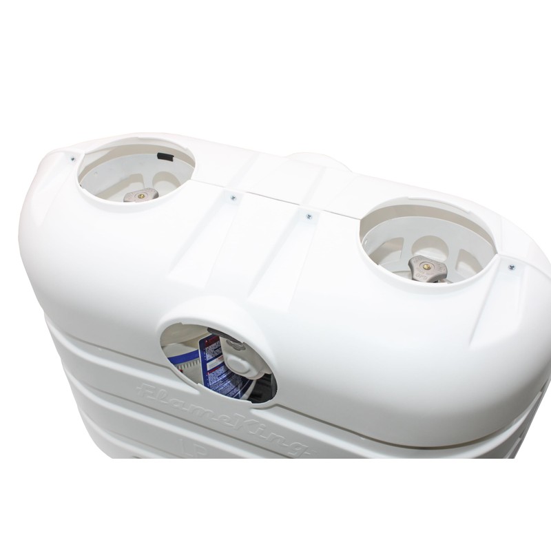 Flame King Dual 20LB LP Propane Tank Light Plastic Heavy