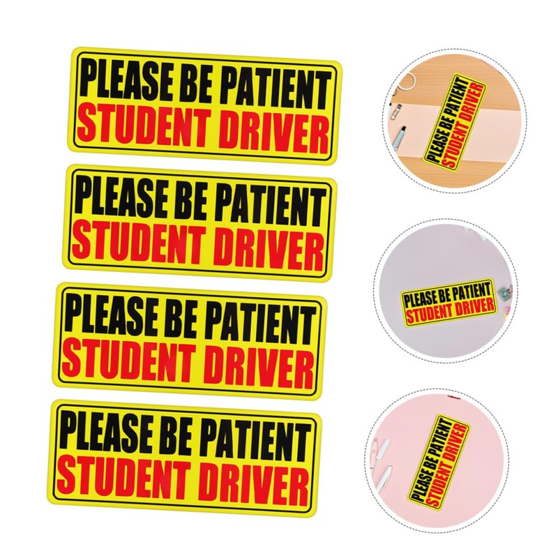 GRIRIW Magnetic Student Drivers Sign 10 Pcs Car Magnets Reflective