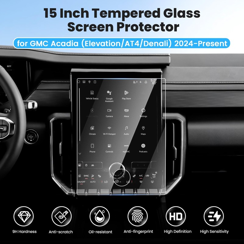 Canvcle Screen Protector for 2024 2025 2026 GMC Acadia (Elevation/AT4/Denali),