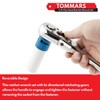 TOMMARS Flex-Head Ratchet Set, 1/4", 3/8", 1/2" Drive Flexible Ratchet