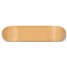 Blank Decks Warning Skateboard Deck (Natural)