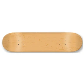 Blank Decks Warning Skateboard Deck (Natural)