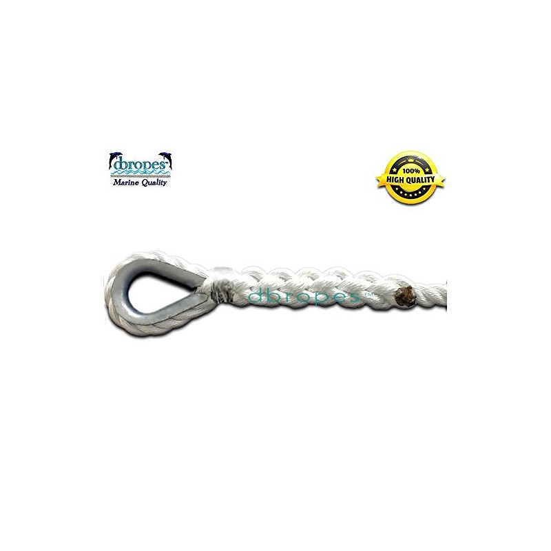 3 Strand Mooring Pendant 100% Nylon Rope 5/8 X 15