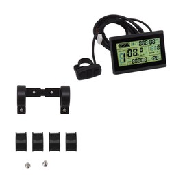 LCD3U Electric Bike LCD Display Meter ABS SM Head Electric Bike Display Screen Control Panel with USB Port for 24V 36V 48V Lithium Modification