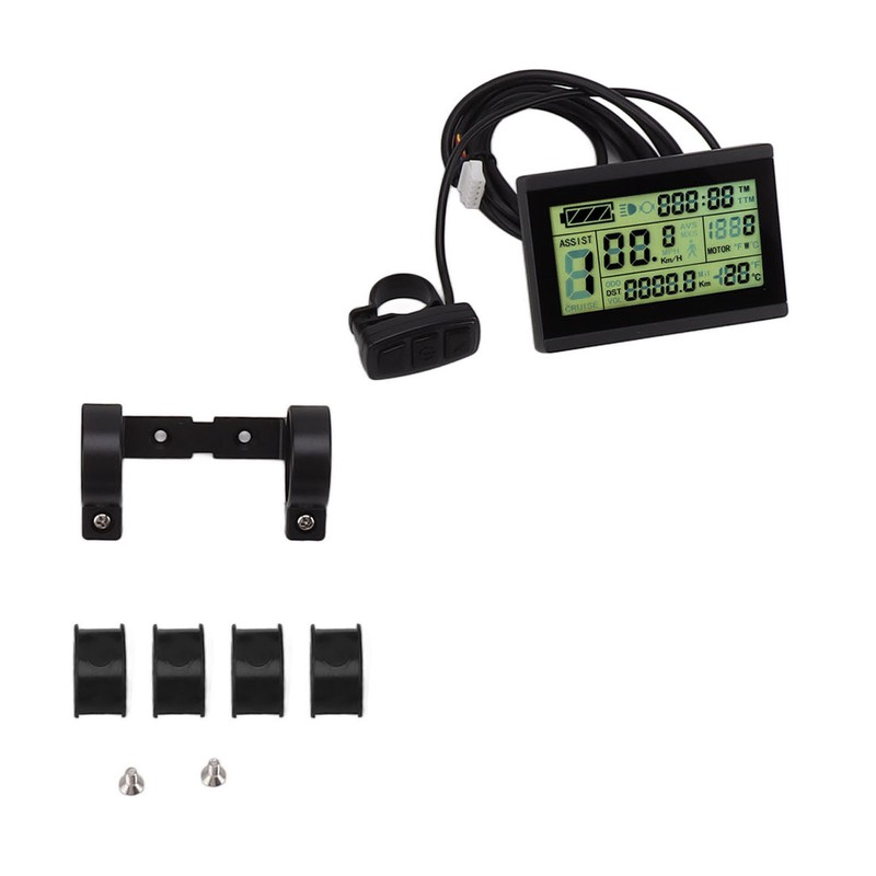 LCD3U Electric Bike LCD Display Meter ABS SM Head Electric