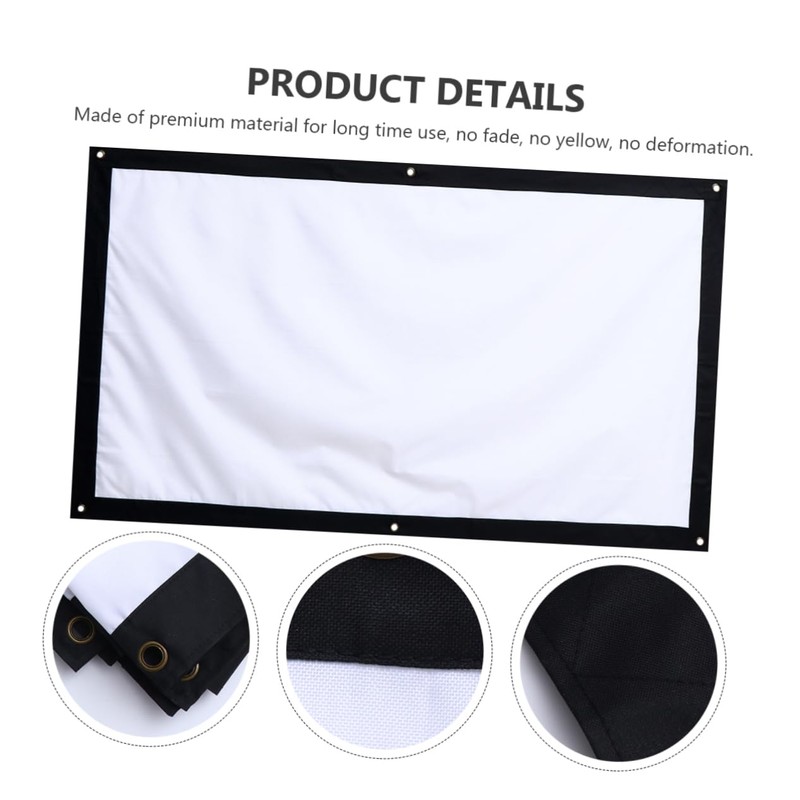 MERRYHAPY 1Pc High Brightness Projector Screen with Easy Installation Design
