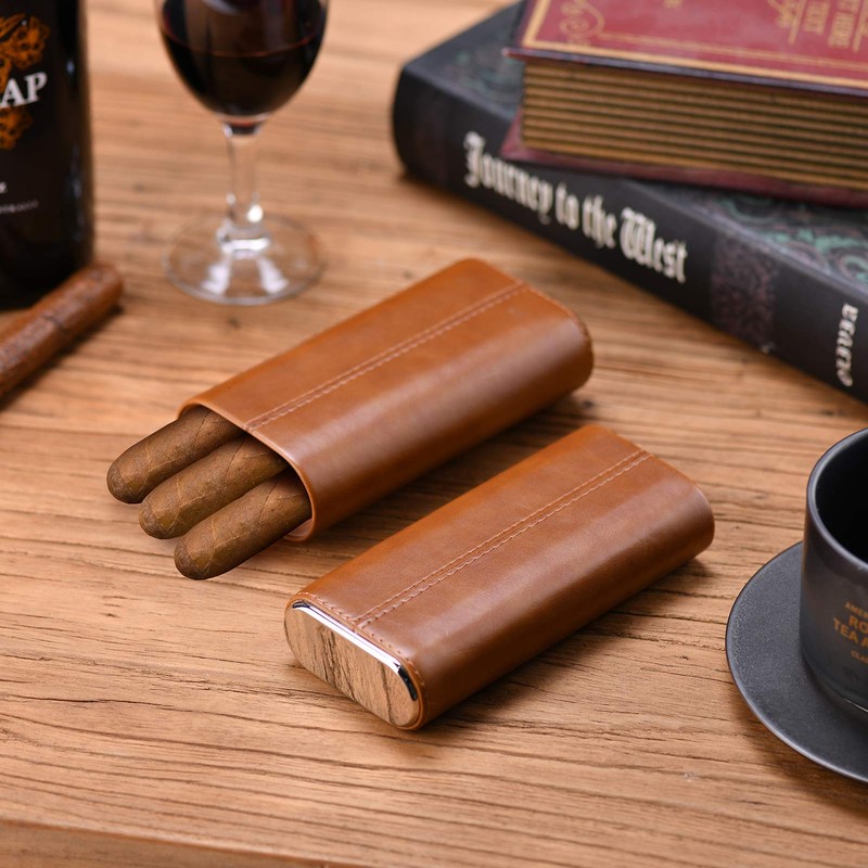 SEEJI Cigar Case Travel - Cigar Humidor Accessories - Cigar
