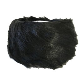 Fashion Culture Women's Natasha Faux Fox Fur Wide Headband Ear Warmer, Black