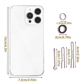 Dance Hair Accessories Kit, 100 U-shaped Pins, 50 Bobby Pins, 135 Elastic Rubber Bands, 50 single clip, 35 Hair Ties for Ballet Bun, Dance Competitions