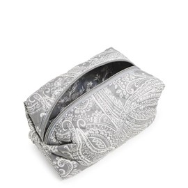 Vera Bradley Vera Bradley Women's Performance Twill Medium Cosmetic Makeup Organizer Bag, Cloud Gray Paisley, One Size