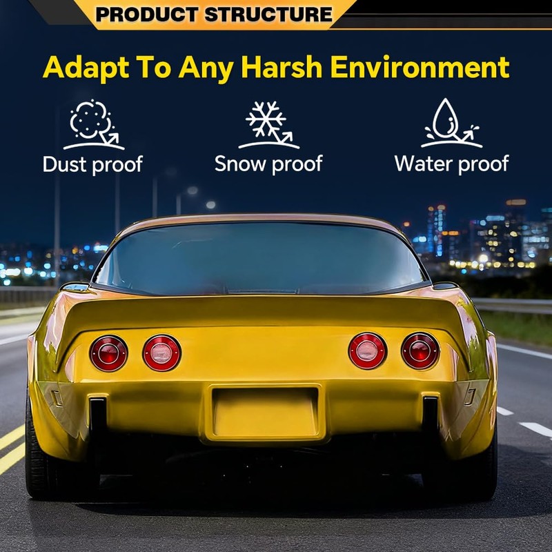 CNNELL Tail Lights Assembly Rear Lights Compatible with Chevy Corvette