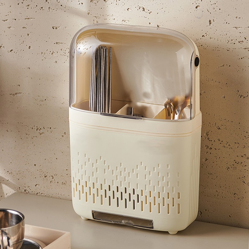Wall Mounted Chopstick Holder with Hooks Self Adhesive Wall Mounted