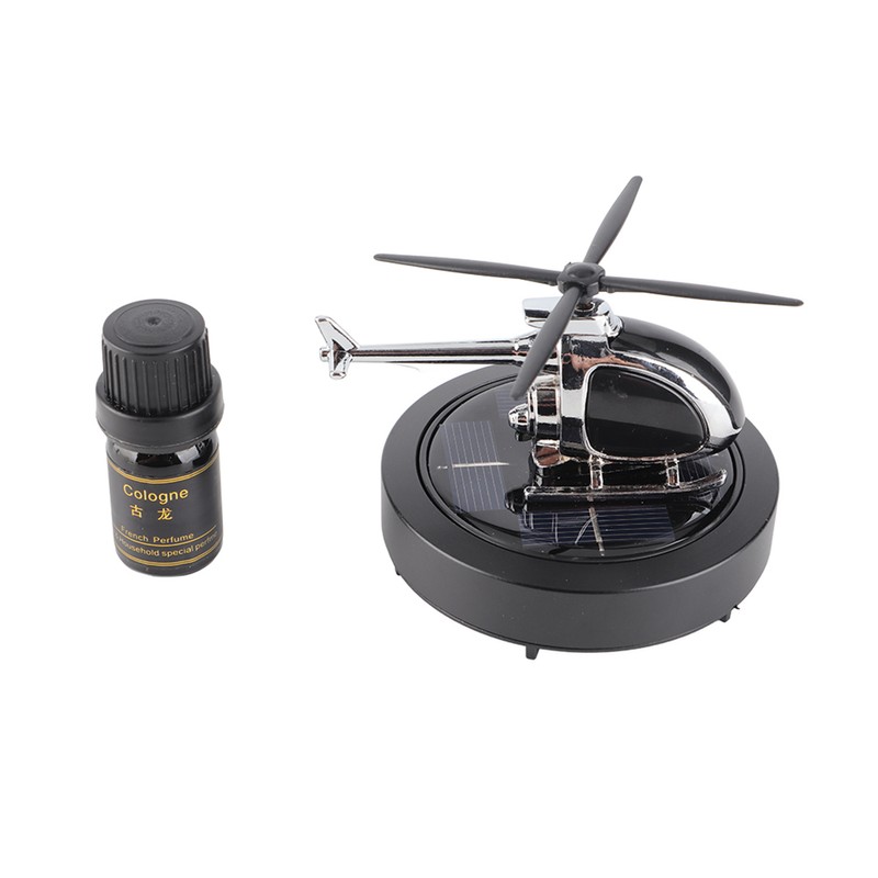 Car Air Freshener Solar Helicopter Rotating Car Aromatherapy Diffuser Car