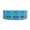 Huron Ticket Rolls, Blue, Case of 4 Rolls (2000 Tickets