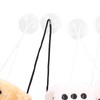 6 Pairs Car Rearview Mirror Hanging Plush Dice with Dots