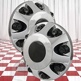 Brighter Design Set of 2 Front Chrome Center Caps for GMC Sierra 3500 HD 2011-2019