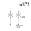 Sterling Silver Snowflake Earrings for Women Teens, Winter Dangle Earrings