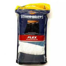 Dickies Men's Dickies 5-Pack Cotton Contour Pouch Boxer Briefs Blue Assorted - L (36-38)