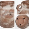 Ceramic Rustic Vase for Home Decor 6 Inch Round Pottery