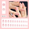 Viwind Short Round Press on Nails,Fake Nails Kits with Glue,Natural