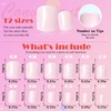 AddFavor Light Pink Press on Nails Short Fake Nails, 240pcs