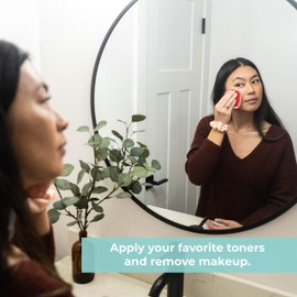 Marley's Monsters Facial Rounds 20 Count Pack + Laundry Bag - Soft and Reusable Organic Cotton Rounds (Organic Natural)