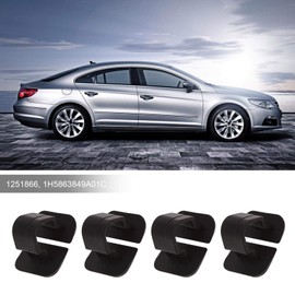 EMSea 20Pcs Car Bonnet Insulation Pad Holder Clip Auto Hood Plastic Buckle Fastener Retainer 1251866 1H5863849A01C Black Fits 15mm Hole