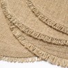 Round Burlap Placemats Set of 12 Jute Rustic Place Mats