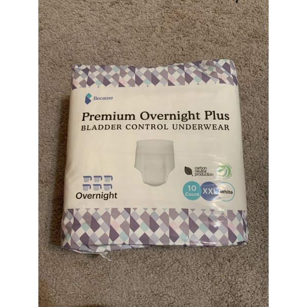 Because Unisex Premium Overnight Plus Pull Up Incontinence Underwear XXL