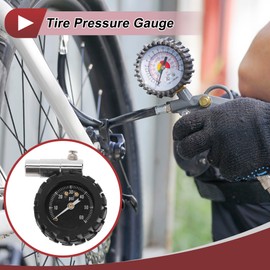 HEROFFIX 1 Pcs Universal Tire Pressure Gauge Wheel Cover 0-60PSI GS12-ZBR11-60PSI Air Pressure Meter for Bicycle