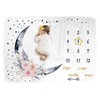 BUTTZO Floral Moon Baby Monthly Milestone Blanket, 40" x 60",