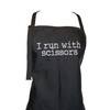 KNBC Graphics Black I Run with Scissors Embroidered Apron
