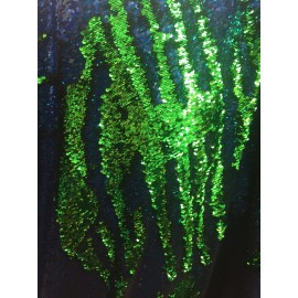 New Creations Fabric & Foam Green Blue Shinny Mermaid Fish Scale 2 Way Stretch Flip Flop sequins-by the yard