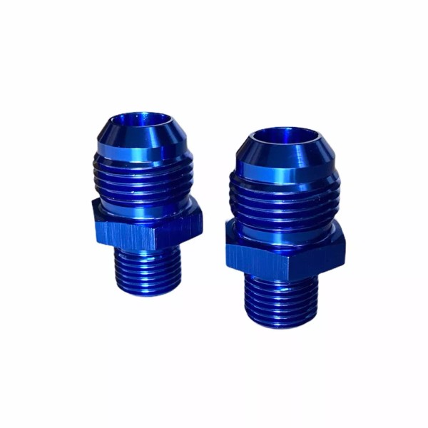 Mvated 2Pcs AN10 10AN To M16X1.5 Male Straight Adapter Flare