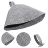 Operitacx 2pcs Felt Sauna Hat Set Wool Steam Cap Soft