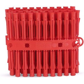 Greened House Wall Plug (96 Pack) Brown 7 x 42mm or Red 5.5 x 34mm Type Universal Screw Fixing (RED 5.5 x 34mm)