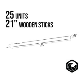 Seahive Jumbo 5 Gal. Paint Stir Paddle & Craft Sticks [ 21in - 25 Pack ] Wooden Stick for Crafts, Gardening, Paint Mixer for epoxy Resin