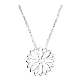 Sofia Milani - Women's Necklace 925 Silver with Zirconia Stones - Flower Pendant, Sterling Silver, Cubic Zirconia