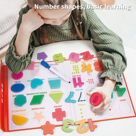 Dr. MUYA® Montessori Toy for 2 3 4 Years, Toddler Toy, Wooden Toys, Educational Toys for 2-3 Year Olds, Fridge Magnets for Kids, Gift for Boys Aged 2-4 Years