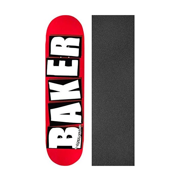 Baker Skateboards Brand Logo Red/White Skateboard Deck - 8.12" x
