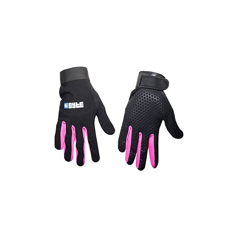 BYTE SKIN HOCKEY GLOVES BLACK PINK (EXTRA SMALL)